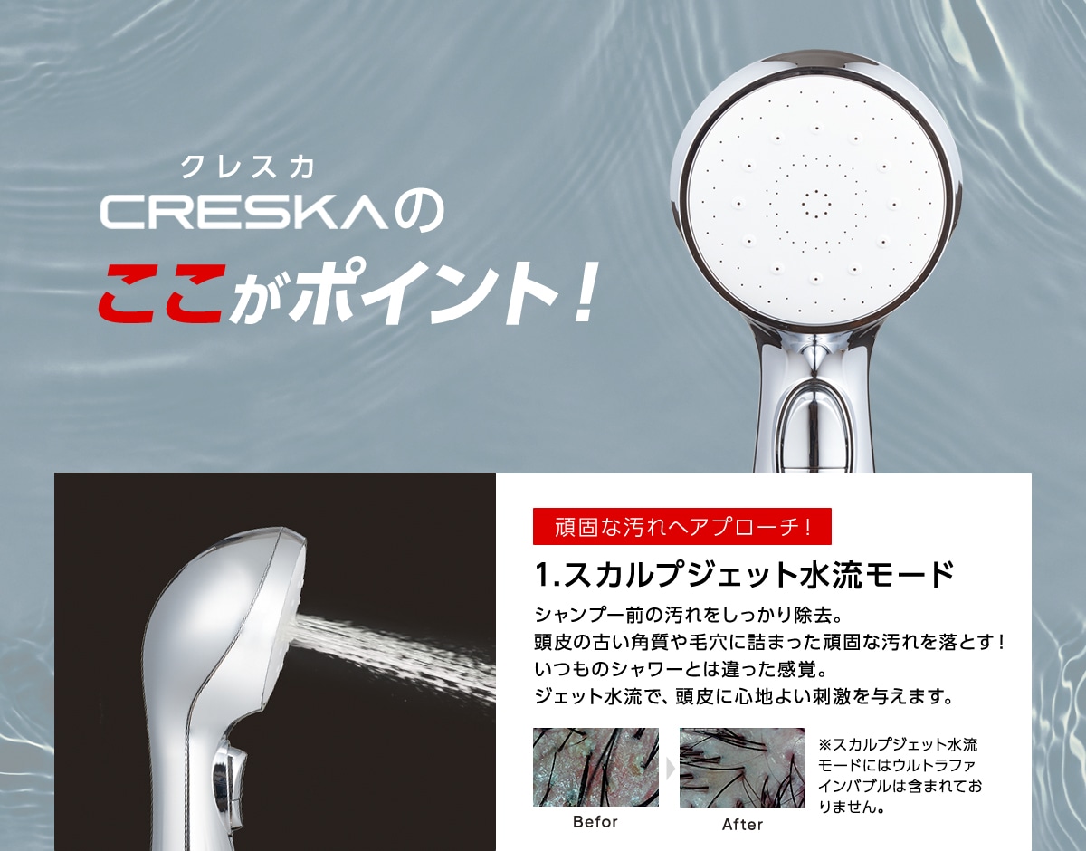 シャワーヘッド CRESKA（クレスカ）: トライアルセット｜アデランス