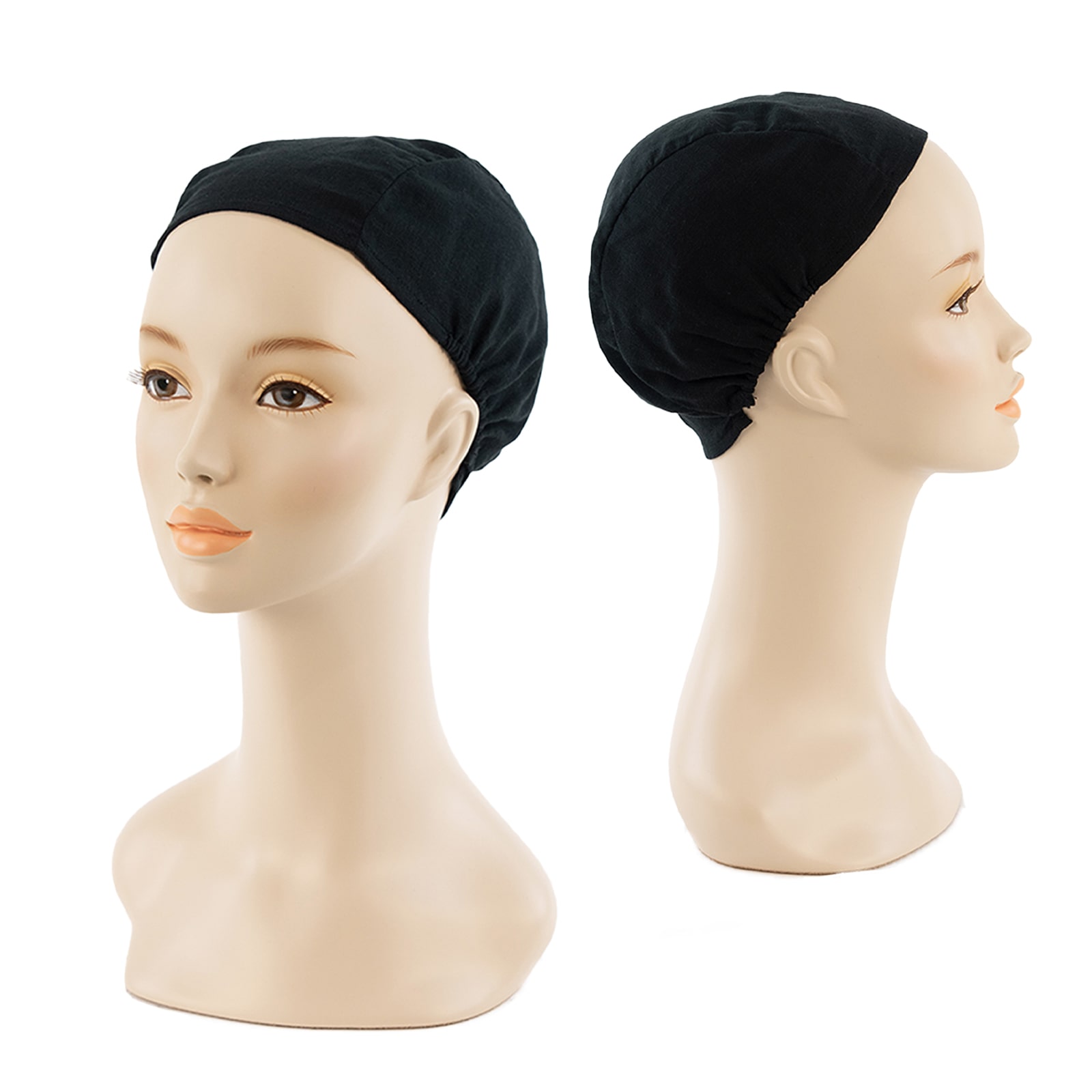 二重ガーゼキャップ ラサラLサイズ（ブラック） 07069