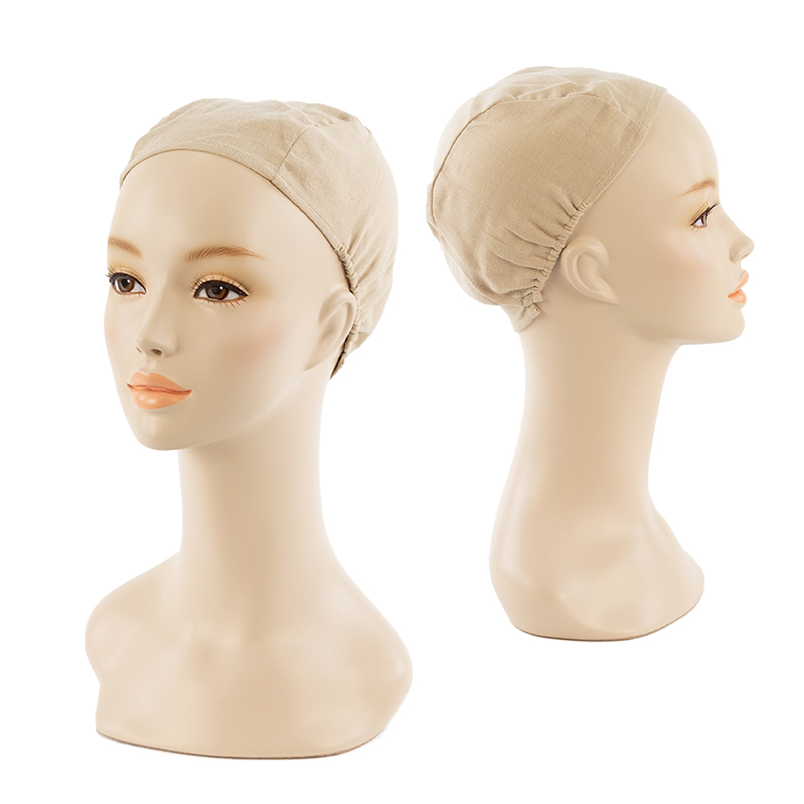 二重ガーゼキャップ ラサラLサイズ（ベージュ） 07095