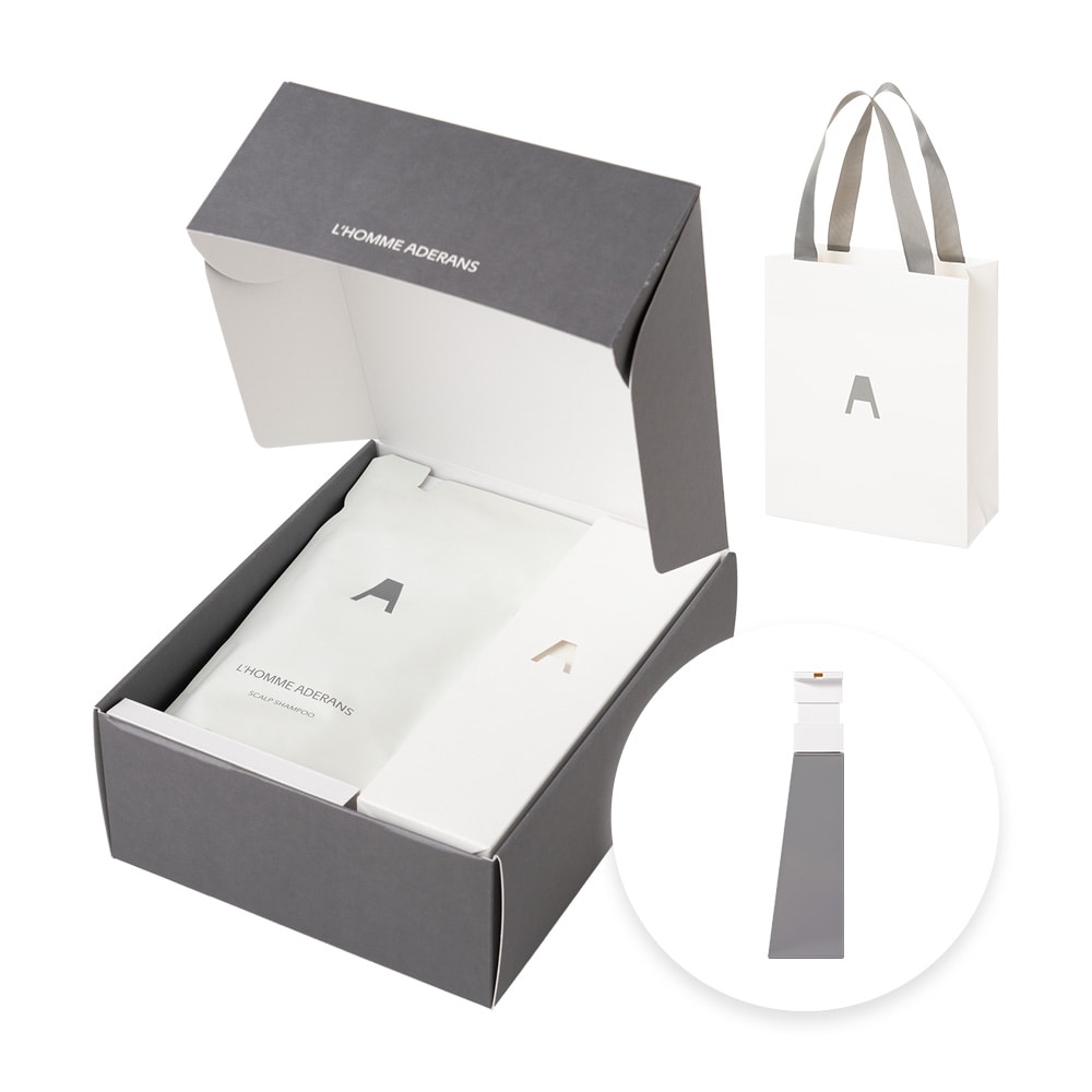 ロムアデランスギフトセット スカルプシャンプー&ディスペンサー（グレー）