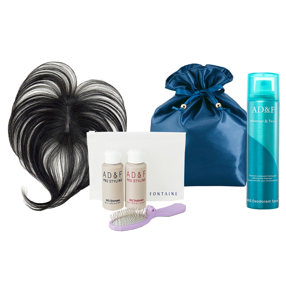 【部分ウィッグ】 ナチュラル［ナチュラルブラック］プチリタッチはじめてセット PR01-NB2