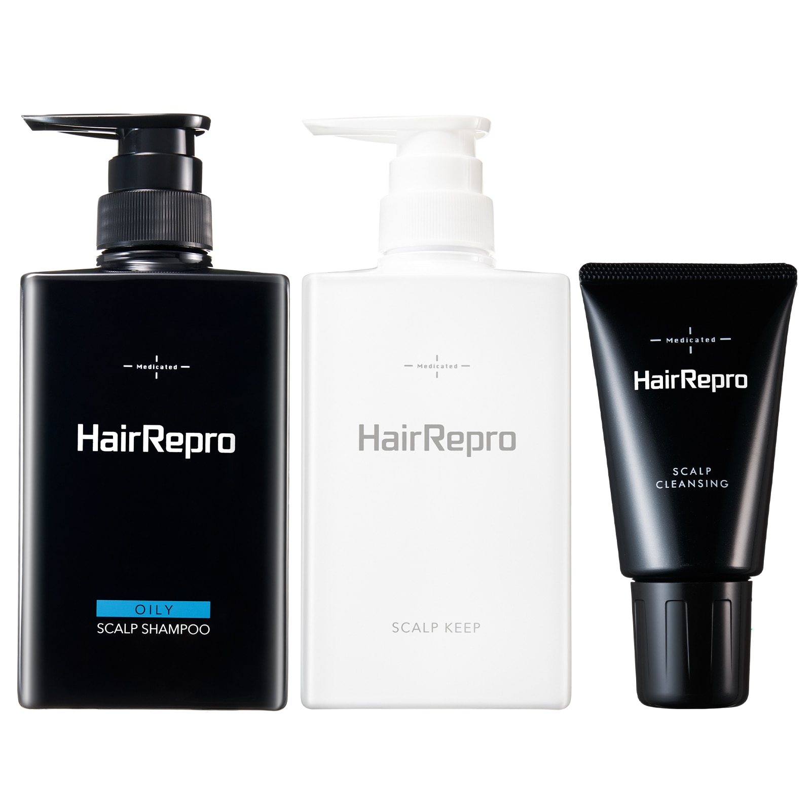 ヘアリプロ薬用スカルプクレンジング＆シャンプー＆コンディショナー3点セット (オイリー)