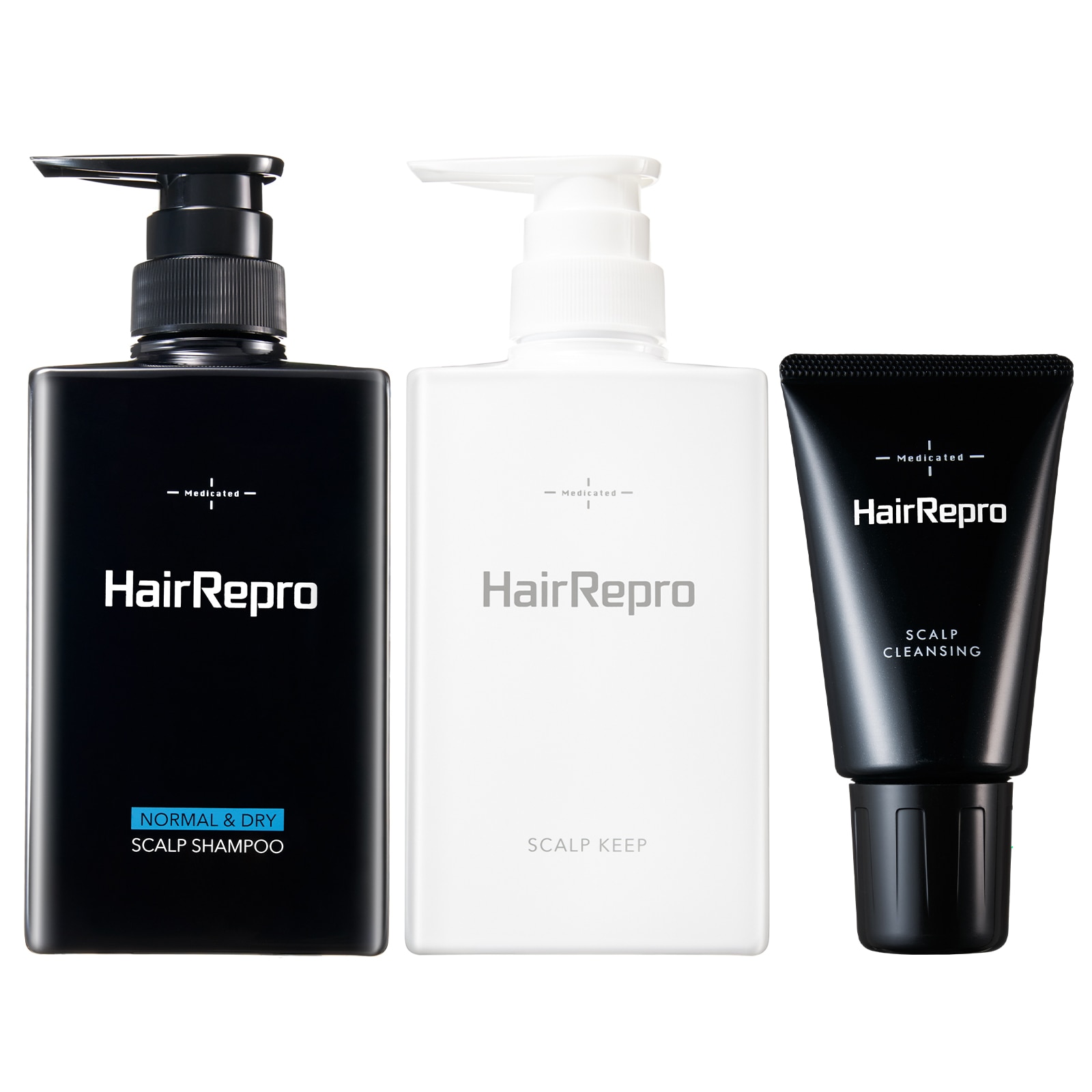 ヘアリプロ薬用スカルプクレンジング＆シャンプー＆コンディショナー3点セット（ノーマル＆ドライ）
