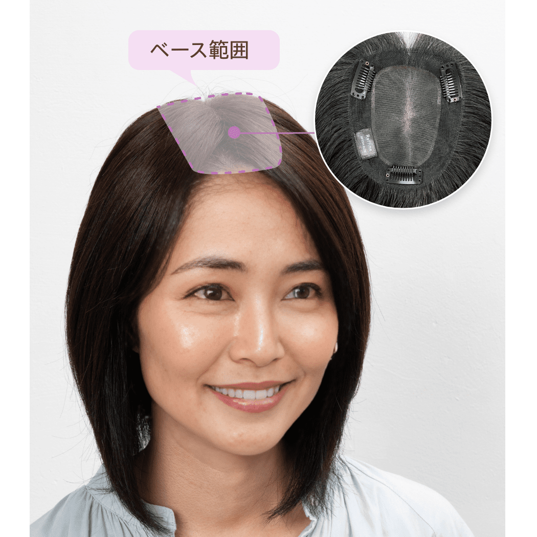 白髪隠しウィッグ ナチュラル美人ウィッグ