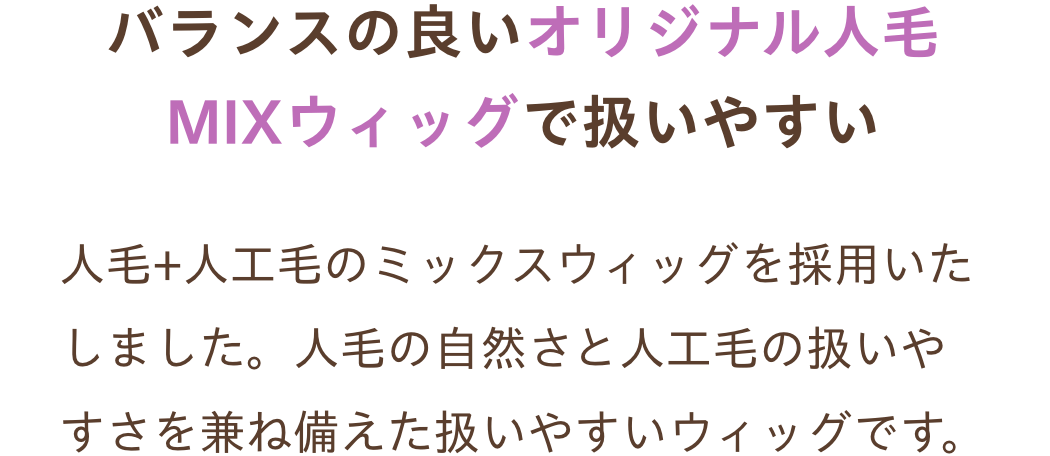 白髪隠しウィッグ ナチュラル美人ウィッグ