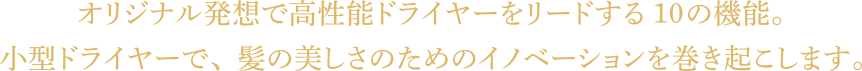 小型でもパワーがあり、髪のダメージを最小限に抑えるドライヤー