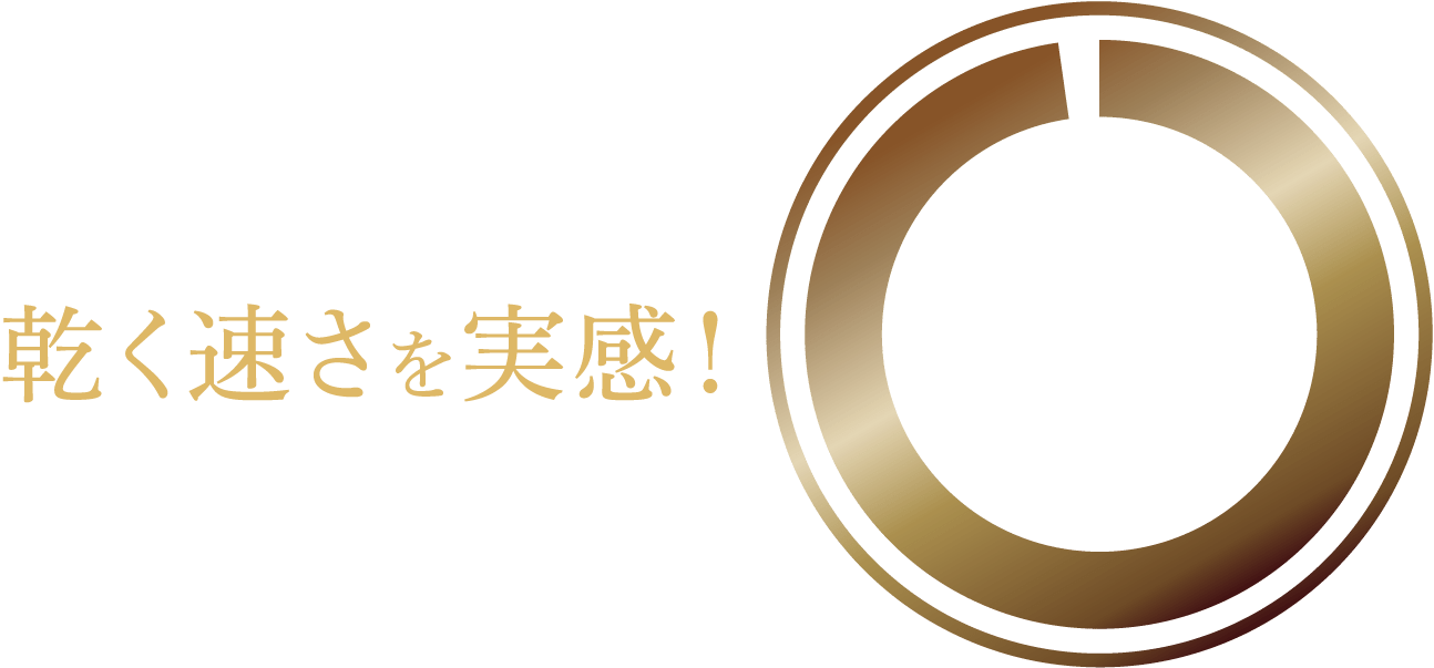髪の乾く速さを実感! 97.9%
