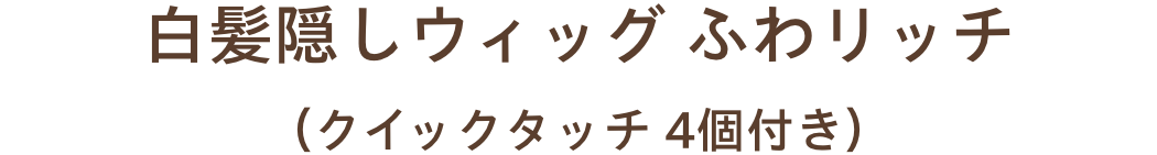 白髪隠しウィッグ ふわリッチ