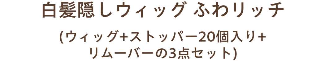 白髪隠しウィッグ ふわリッチ