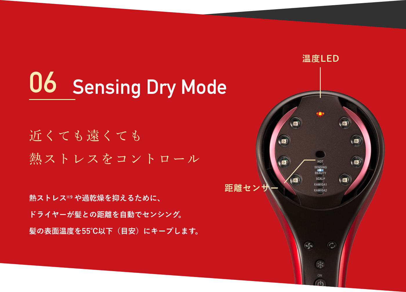 Sensing Dry Mode 近くても遠くても熱ストレスをコントロール