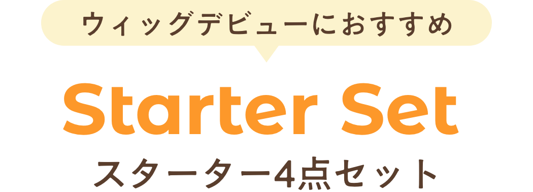 ウィッグデビューにおすすめ！スターター4点セット