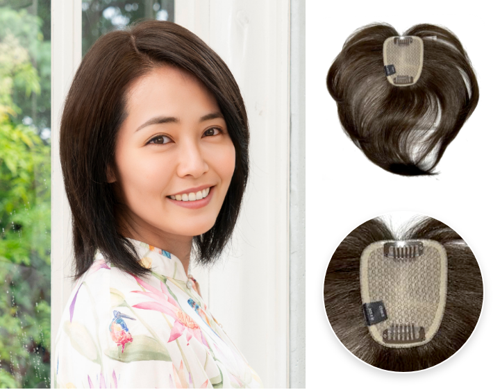 わずか13gふんわり軽い自然な手のひらウィッグ・トップピース